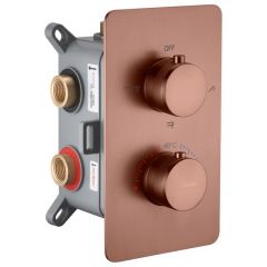 Смеситель Богеме (Boheme) встроенный с термостатом 3-х проходной Cell Brushed Bronze 134-3-BRB