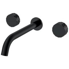 Смеситель Богеме (Boheme) из стены Stick Diamond на 3 отв. Black 152-2-B.1