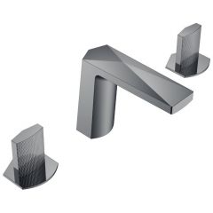 Смеситель Богеме (Boheme) врезной на 3отв. Venturo Shine Gun Metall, ручка Touch 150-SGM-TOUCH