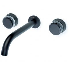 Смеситель Богеме (Boheme) из стены Aura на 3 отв. Black 152-2-B-A