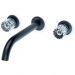 Смеситель Богеме (Boheme) из стены Elegante на 3 отв. Black 152-2-B-EL