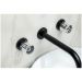 Смеситель Богеме (Boheme) из стены Elegante на 3 отв. Black 152-2-B-EL