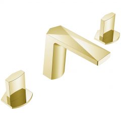 Смеситель Богеме (Boheme) врезной на 3отв. Venturo Matt Gold, ручка Ice 150-MG-ICE