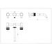 Смеситель Богеме (Boheme) из стены Stick Touch на 3 отв. Copper Brushed 152-2-CB.2