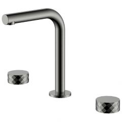 Смеситель Богеме (Boheme) на столешницу Stick Diamond на 3 отв. Gun Metal 152-GM.1