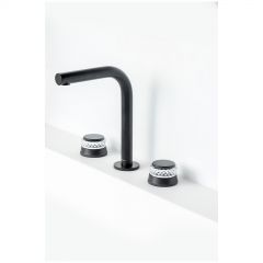 Смеситель Богеме (Boheme) на столешницу Aura на 3 отв. Black 152-B-A