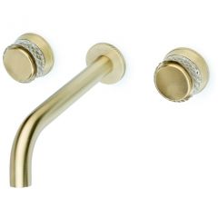 Смеситель Богеме (Boheme) из стены Aura на 3 отв. Mat Gold 152-2-MG-A