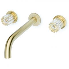 Смеситель Богеме (Boheme) из стены Elegante на 3 отв. Mat Gold 152-2-MG-EL