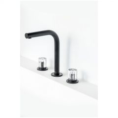 Смеситель Богеме (Boheme) на столешницу Elegante на 3 отв. Black 152-B-EL