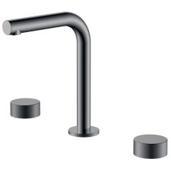 Смеситель Богеме (Boheme) на столешницу Stick Spirale на 3 отв. Shine Gun Metal 152-SGM.4