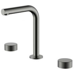 Смеситель Богеме (Boheme) на столешницу Stick Spirale на 3 отв. Gun Metal 152-GM.4