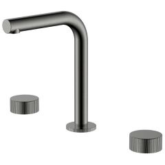 Смеситель Богеме (Boheme) на столешницу Stick Linea на 3 отв. Gun Metal 152-GM.3