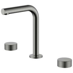 Смеситель Богеме (Boheme) на столешницу Stick Touch на 3 отв. Gun Metal 152-GM.2
