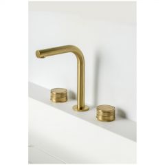 Смеситель Богеме (Boheme) на столешницу Prestige на 3 отв. Mat Gold 152-MG-PR