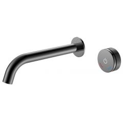 Смеситель Богеме (Boheme) автоматический для раковины из стены на 2 отв. Tech Shine Gun Metal 158/2-SGM
