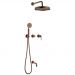 Смеситель Богеме (Boheme) встроенный + верхний + ручной душ + излив, Eterna Copper Brushed 174-2-CB