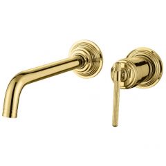 Смеситель Богеме (Boheme) для умывальника из стены, Eterna Gold 175-G