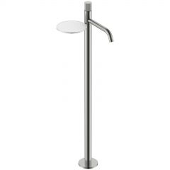 Смеситель Богеме (Boheme) Stick напольный для умыв. Nikel Brush с ручкой Linea 120-NB.3