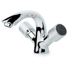 Смеситель Богеме (Boheme) для умывальника Royal Crystal black, хром Комплект 271-Royal/CRST black