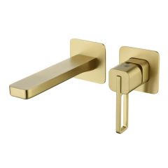 Смеситель для раковины Ganzer (Ганзер) GZ12144-S скрытого монтажа, матовое золото