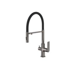 Смеситель для кухни Ganzer (Ганзер) GZ07127-Q под фильтр с гибким изливом, графит