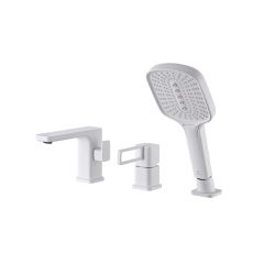 Смеситель для ванны Ganzer (Ганзер) GZ12133-F установка на борт, белый