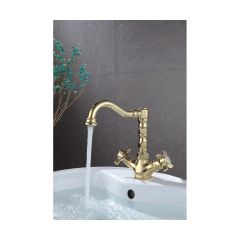 Смеситель для раковины Ganzer (Ганзер) GZ15113-E, золото