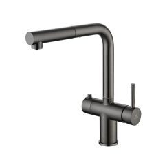 Смеситель для кухни Ganzer (Ганзер) GZ16036-Q выдвижной, графит