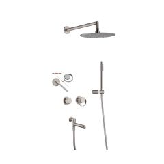 Смеситель для ванны и душа Ganzer (Ганзер) GZ19165-G скрытого монтажа, сатин