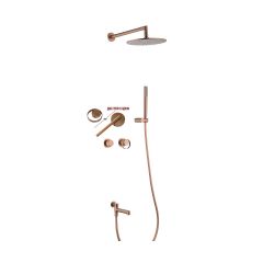 Смеситель для ванны и душа Ganzer (Ганзер) GZ19165-R скрытого монтажа, розовое золото