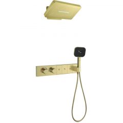 Смеситель встраиваемый для душа Ganzer (Ганзер) GZ55164-S с 2-функциями Матовое Золото