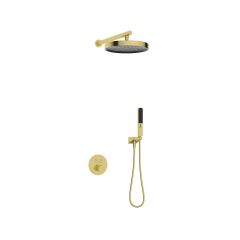 Душевая система с термостатом Kaiser (Кайзер) Sano, скрытого монтажа, Brushed gold 08277-3