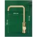 Смеситель для кухни Домачи Ливорно D8652GM матовое золото, Domaci