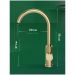 Смеситель для кухни Домачи Ливорно D8662GM матовое золото, Domaci