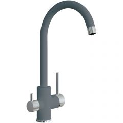 Смеситель Флорентина (Florentina) для кухни Клио FL серый шелк под фильтр (333.13Н.2123.307)