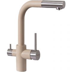 Смеситель Флорентина (Florentina) для кухни Кристалл FL Бежевый под фильтр (333.32H.2123.104)