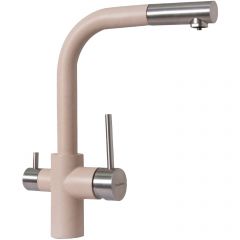 Смеситель Флорентина (Florentina) для кухни Кристалл FL Песочный под фильтр (333.32H.2123.107)