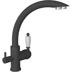 Смеситель Флорентина (Florentina) для кухни Шале FL черный под фильтр (333.25H.2113.102)