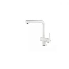 Смеситель для кухни Paulmark (Паульмарк) Dosse, белый матовый, Do214418-WH