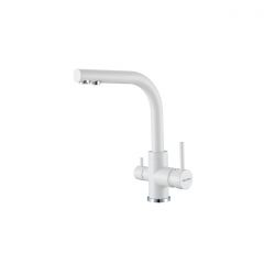 Смеситель для кухни Paulmark (Паульмарк) Essen, белый матовый, Es213011-WH