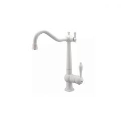 Смеситель для кухни Paulmark (Паульмарк) Retro, белый матовый, Re213226-WH