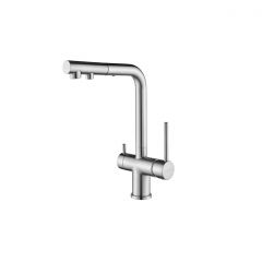 Смеситель для кухни Paulmark (Паульмарк) Serpentine, брашированная сталь, Se213222-BS