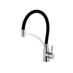 Смеситель для кухни Hansen (Хансен) HN56043-GC гибкий, сатин,черный