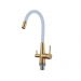 Смеситель для кухни с подключением к фильтру Fmark (Фмарк) FS1062-C04, матовое золото