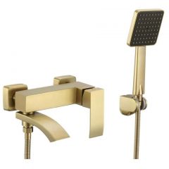 Смеситель для ванны Fmark FS8624-1C, матовое золото