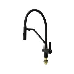 Смеситель для кухни Vieir (Виеир) V15007C-X под фильтр, гибкий, поворотный, черный