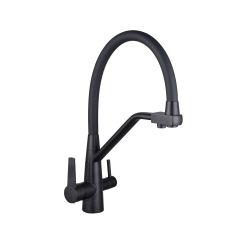 Смеситель для кухни Vieir (Виеир) N15007-G под фильтр, гибкий, поворотный, графит