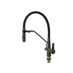 Смеситель для кухни Vieir (Виеир) V15007QH-X под фильтр, гибкий, поворотный, графит