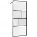 Душевая перегородка Vincea (Винчея) Walk-In VSW-1HC100CFB, 1000х2000, черный, стекло прозрачное/рифленое