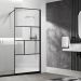 Душевая перегородка Vincea (Винчея) Walk-In VSW-1HC800CFB, 800х2000, черный, стекло прозрачное/рифленое